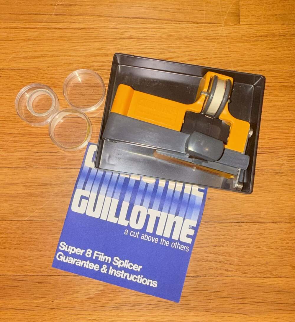 GUILLOTINE Super 8mm Vintage Film Splicer with Box, Instructions and Tape